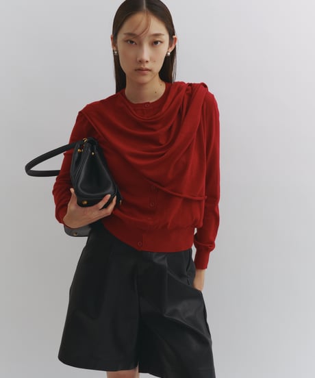 【FINE】layered knit cardigan/2color