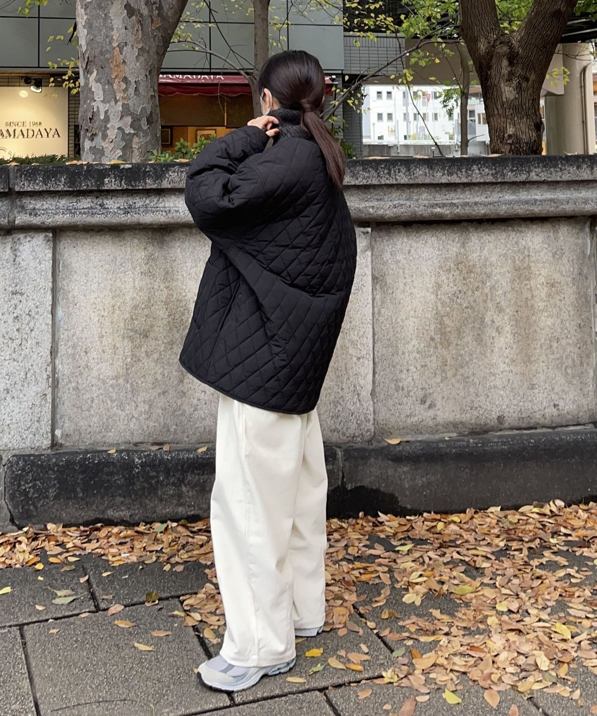 Vneck quilting blouson/2colors | F A S H I R U