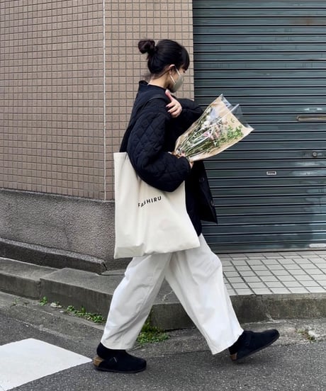 smooth cotton loose tapered pants/3color