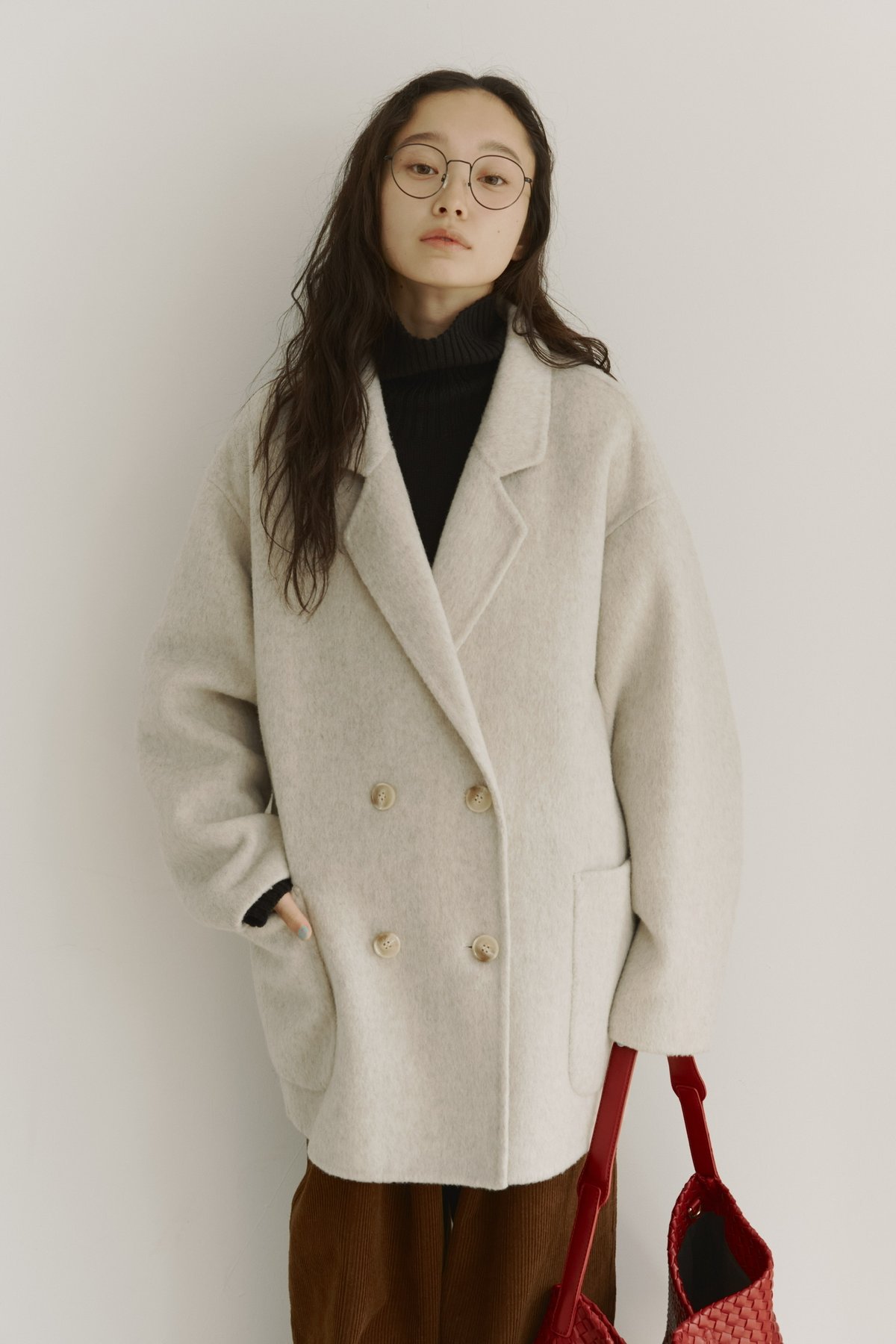 wool double face middle coat/3color | F A S H I wool double face middle coat/3color | F A S H I
