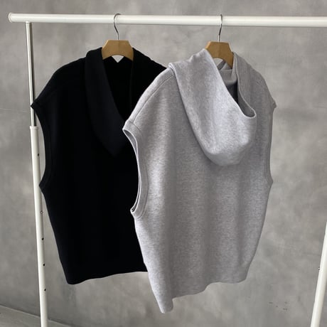 hoodie vest/2colors