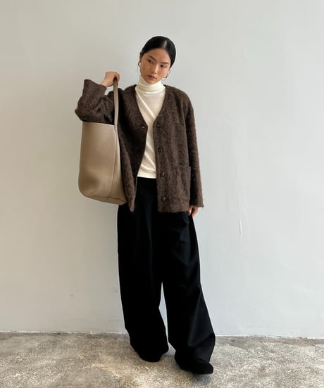 【FINE】layered waist wool pants/3color/2size