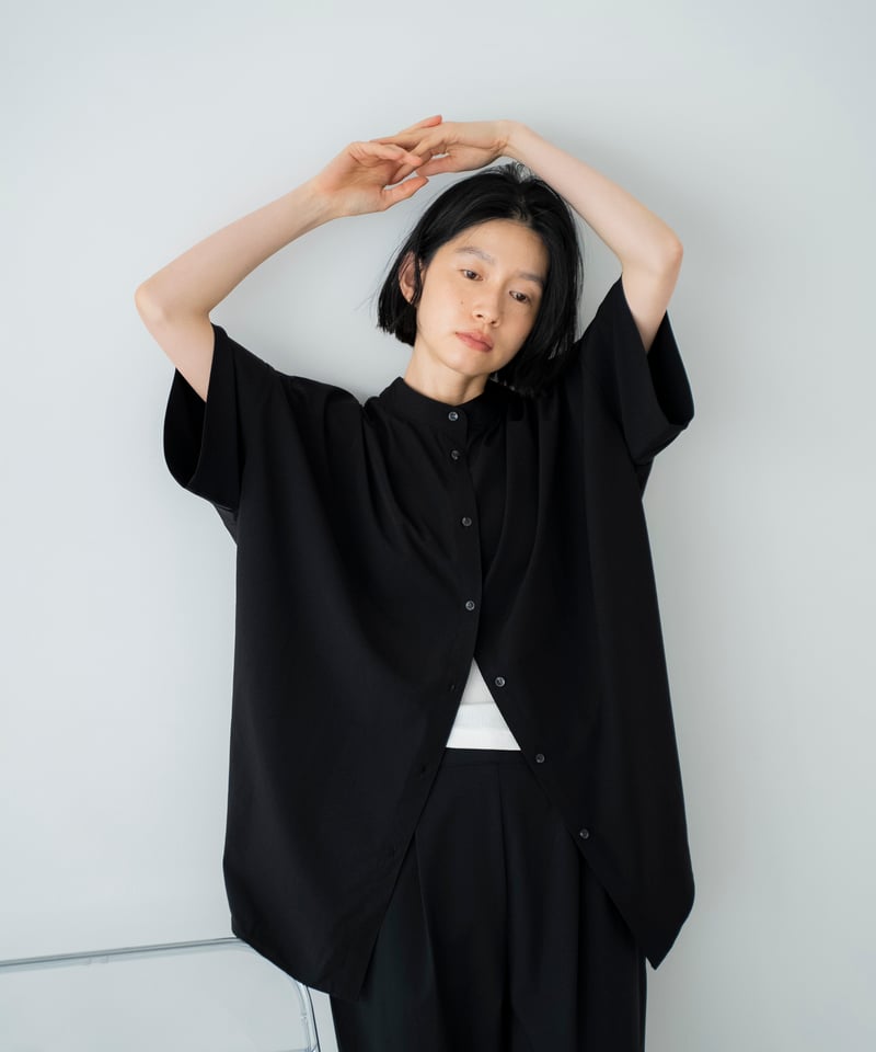 band collar shirt （UV/feeling cold/waterproof）