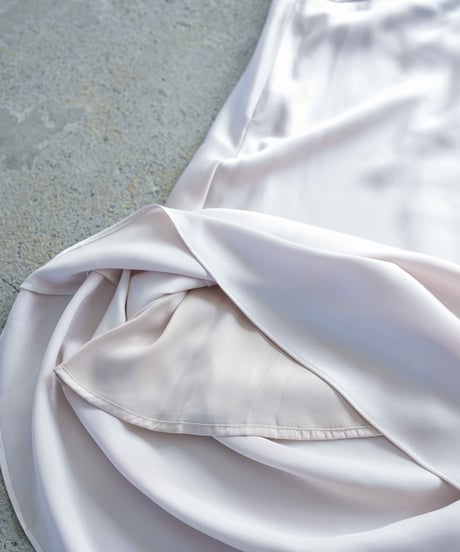 satin flared skirt/2colors/2size