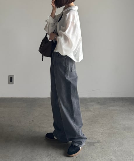 cropped over shirt / 3color