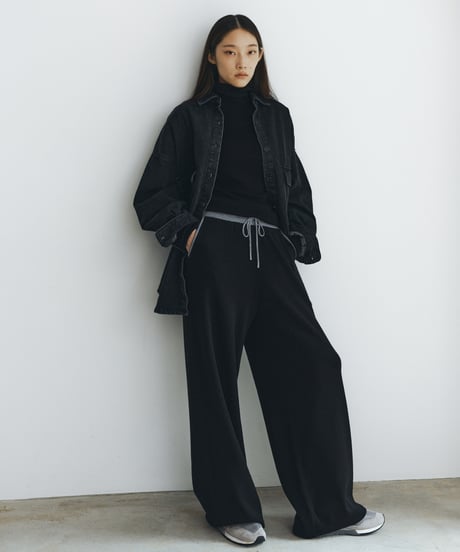 【FINE】bicolor switching wool pants/3color/2size