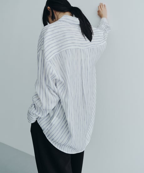 【FINE】rayon stripe over shirt
