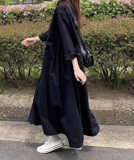 flared shirt op/2color