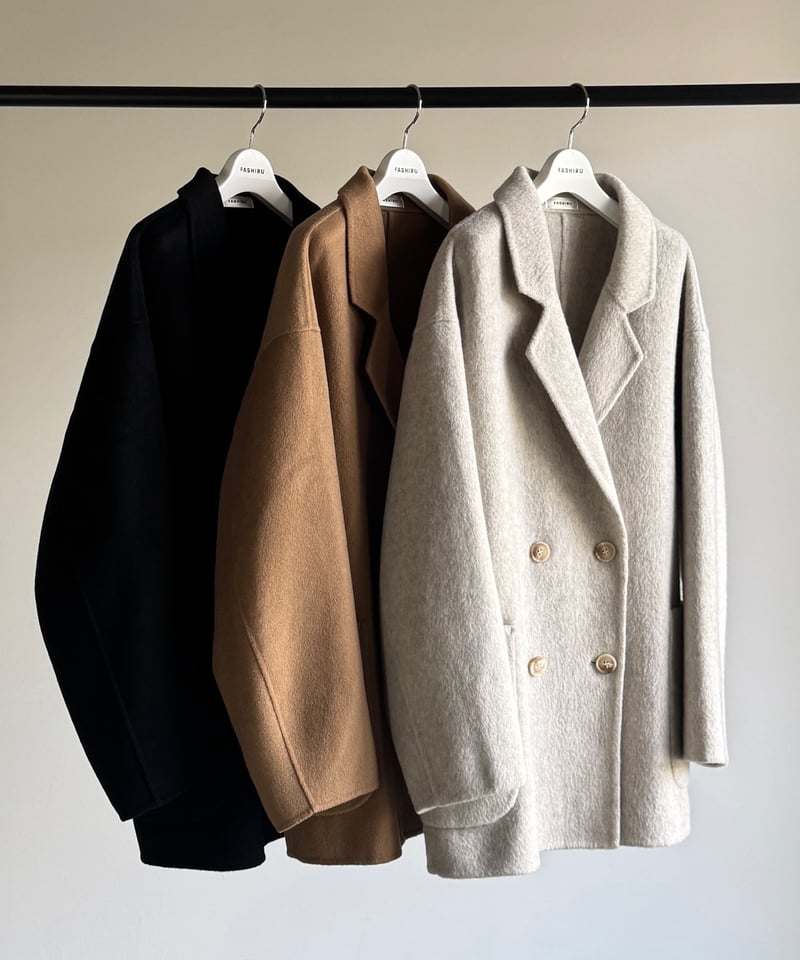 wool double face middle coat/3color | F A S H I wool double face middle coat/3color | F A S H I