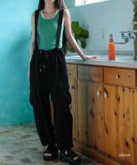 cargo pants with suspenders/2color