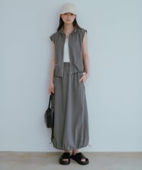 nylon drawst set up（vest × skirt )