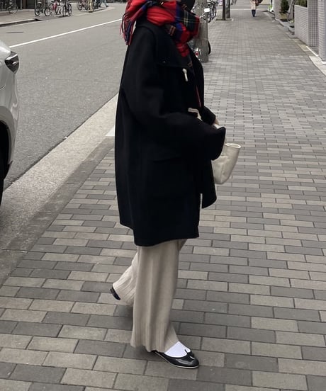 wool blend knit pants/2colors