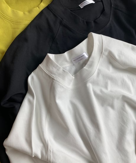 raglan sleeve cotton long cut sew/3color