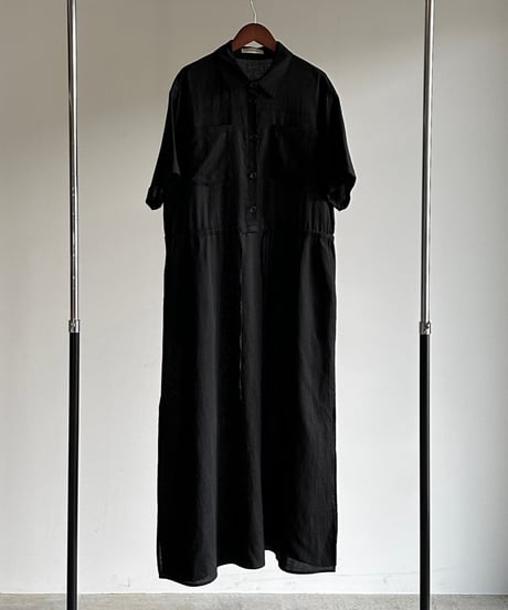 【FINE】tencel linen shirt dress