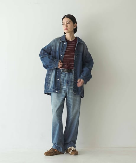wool blend multi border tops/3color