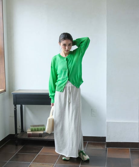 side rib sweat skirt/2color