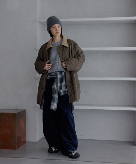 【Set A】quilted corduroy collar jacket/2color