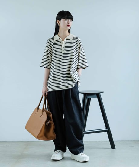 【予約】big polo knit / 2color