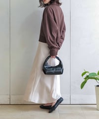 satin flared skirt/2colors/2size
