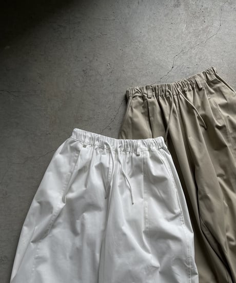 smooth cotton loose tapered pants/3color