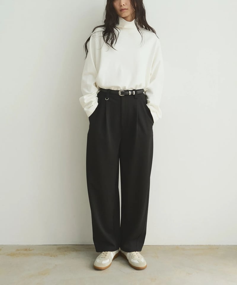 smooth cotton high neck long T/2color | F A S H