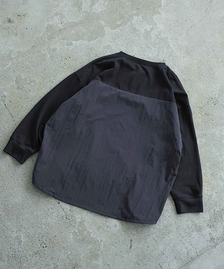 back switching long sleeve pullover/2color