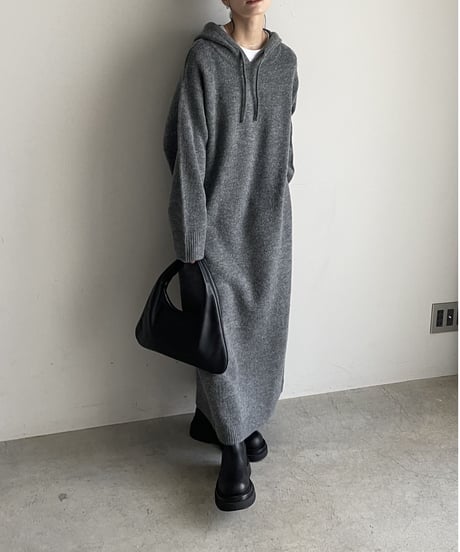 hoodie volume knit OP/2color