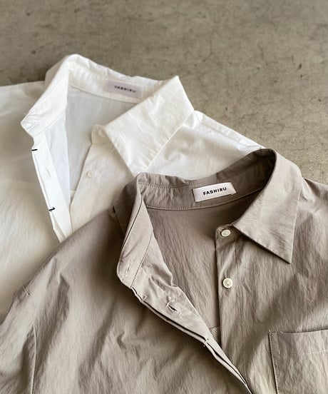 nylon cropped shirt/2color