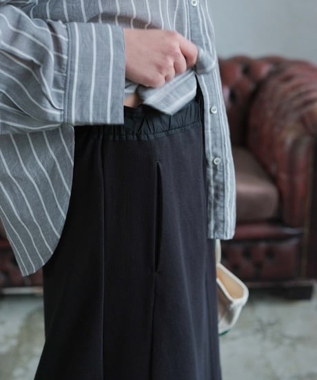 side rib sweat skirt/2color