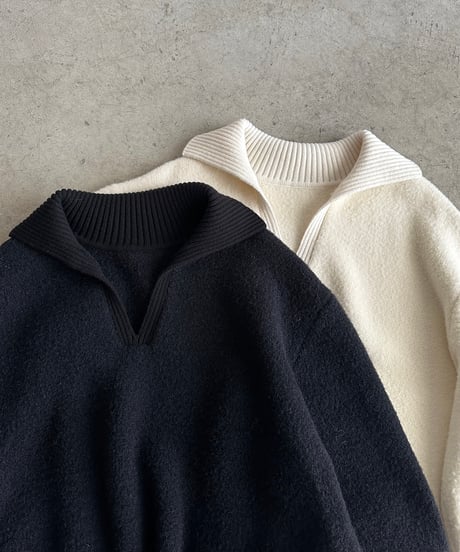 【FINE】skipper wool knit/2color