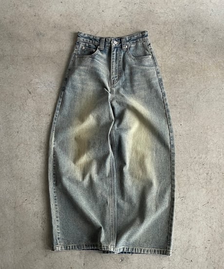 【FINE】wide leg buggy jeans/2color/2size