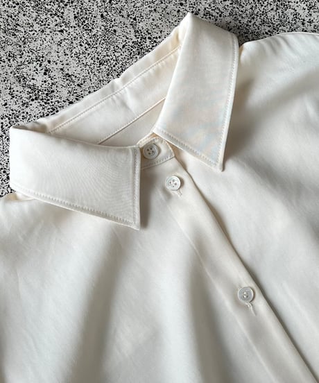 【FINE】wrap stand collar shirt / 2color