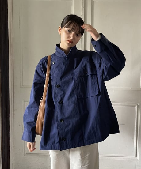 stand collar coverall/3color