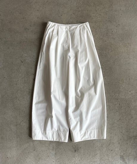 tucked wide cotton pants / 2size / 3color