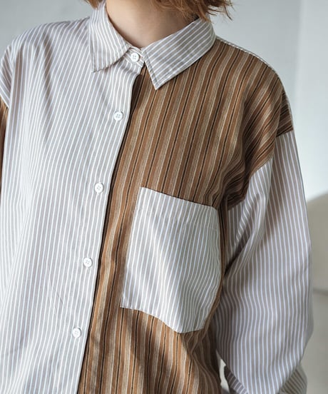 cropped design shirt/3color
