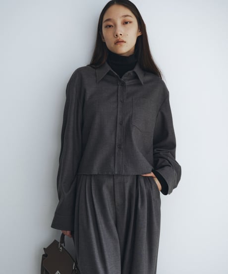【FINE】uneven hem shirt jk（setup対応）/2color