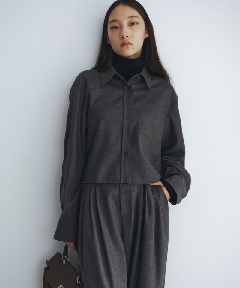 FINE】uneven hem shirt jk（setup対応）/2color | F A