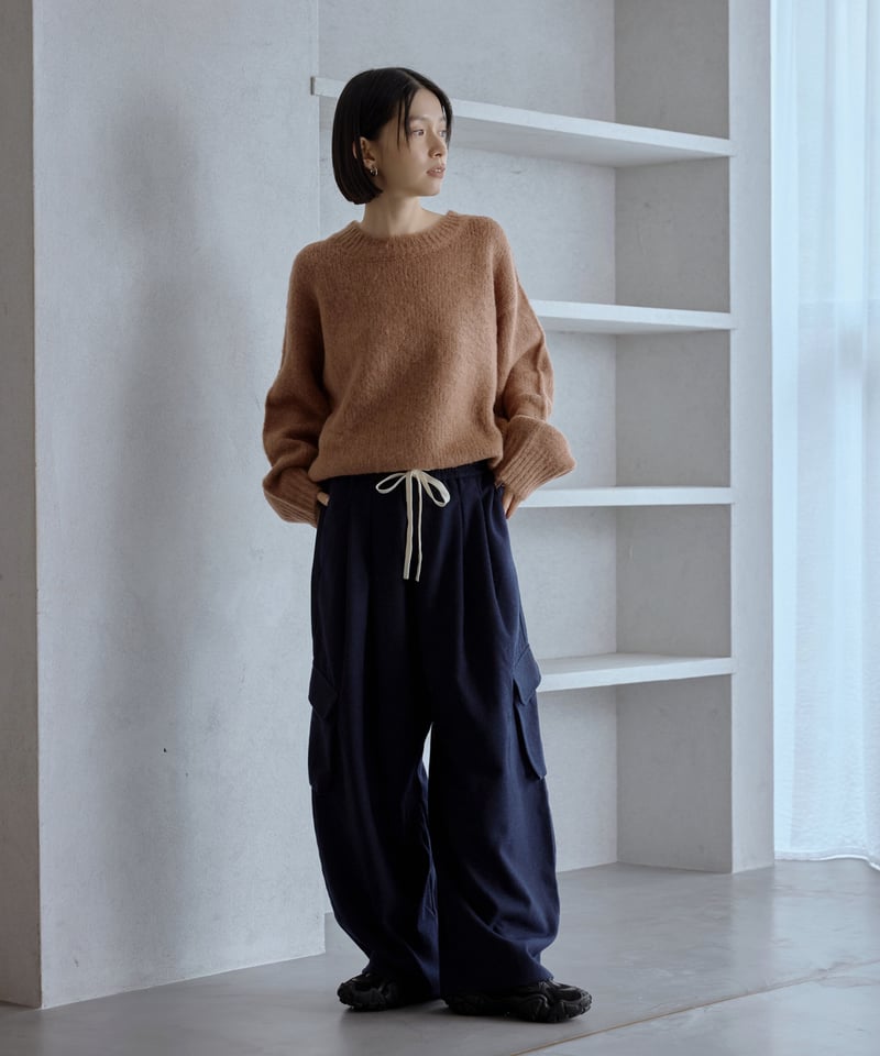 mohair blend mixed color knit/4color | F A S H