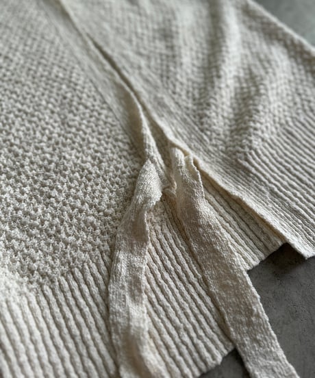 back open knit vest/2color