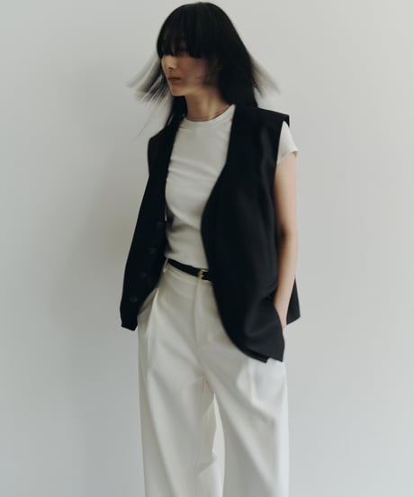 【FINE】tencel front layered vest