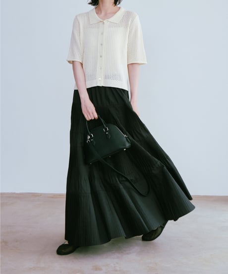 mesh polo knit shirts/2color