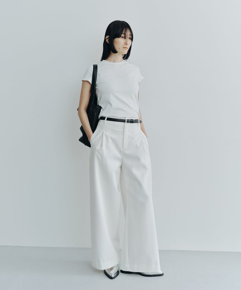BRIEFING WDS WIDE TUCK PANTS S ホワイト FINE】tuck wide trousers/3size | F A S H I R U