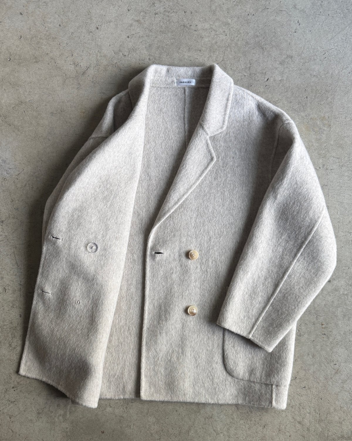 wool double face middle coat/3color | F A S H I wool double face middle coat/3color | F A S H I