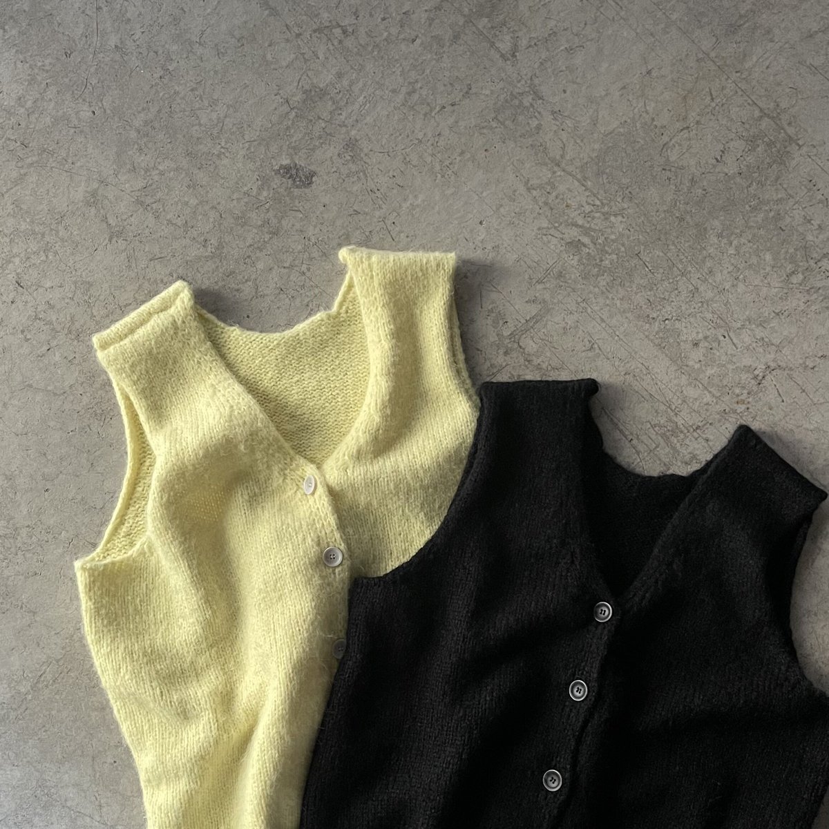 front button vest/2color | F A S H I R U
