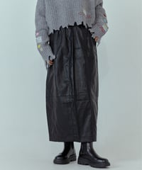square leather skirt 2size/2color