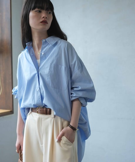 oversized blue shirt
