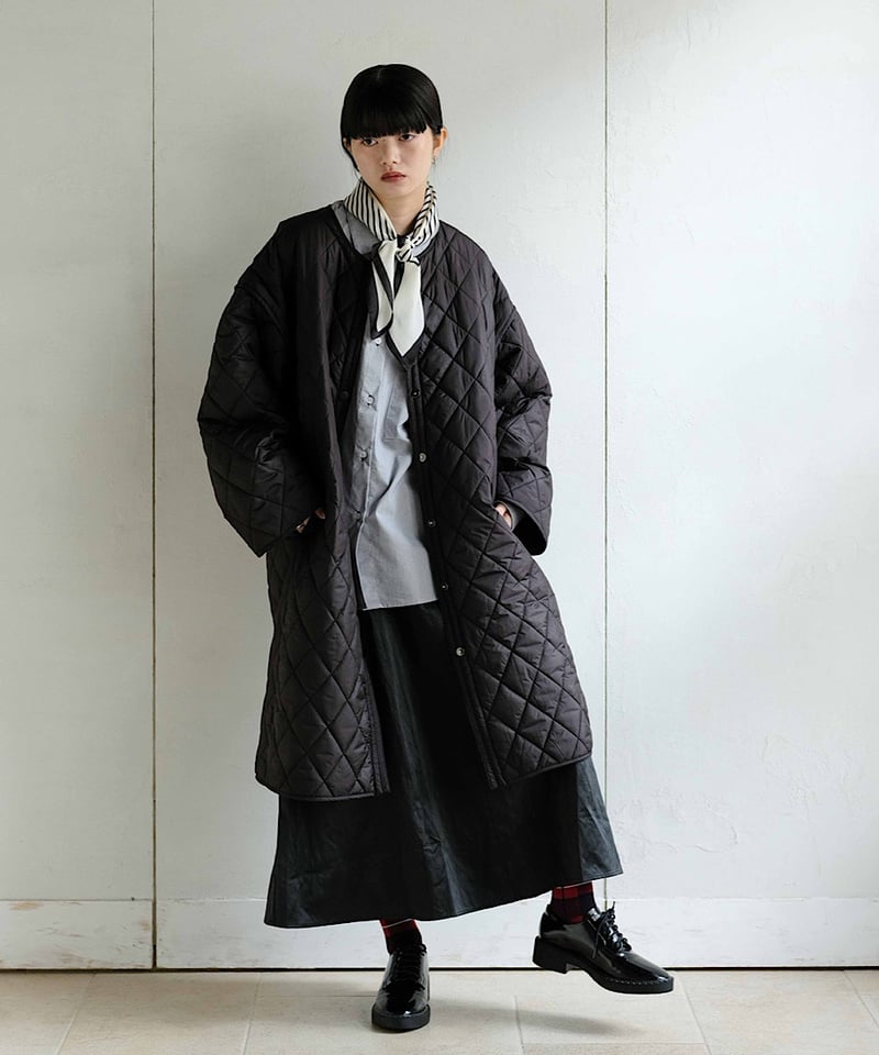 quilte long coat | F A S H I R U