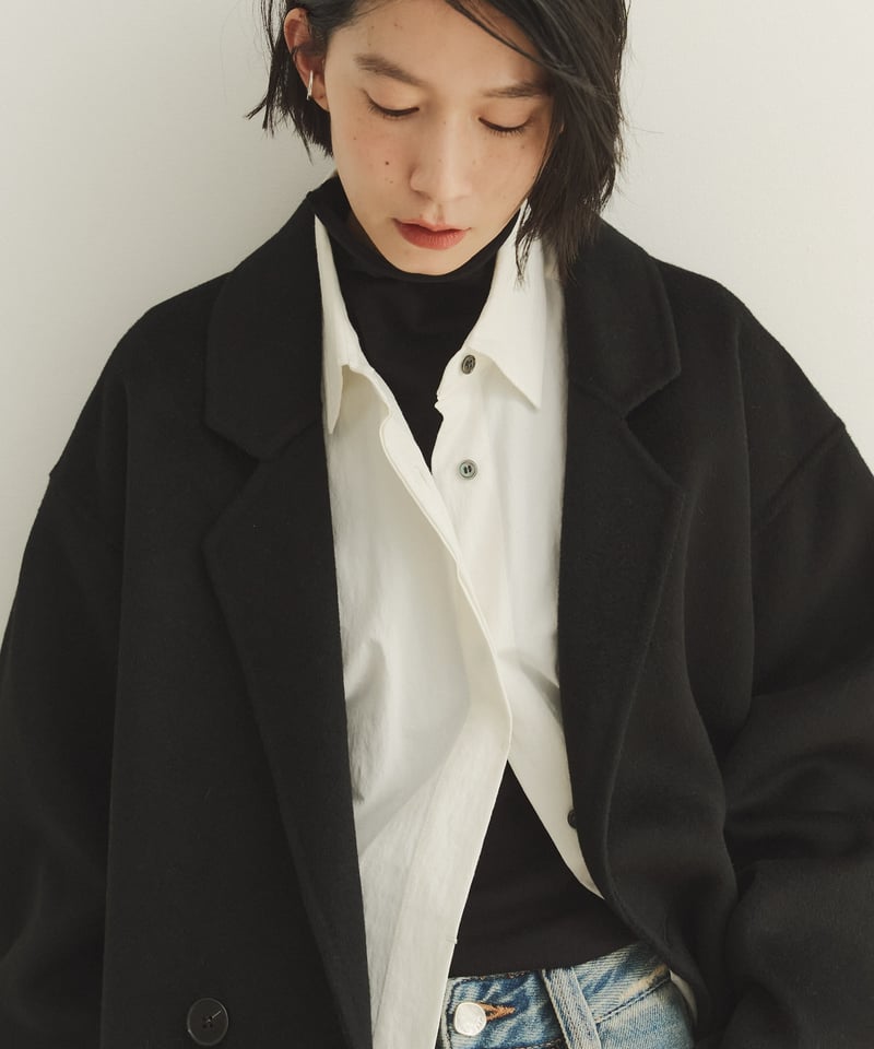 wool double face middle coat/3color | F A S H I wool double face middle coat/3color | F A S H I