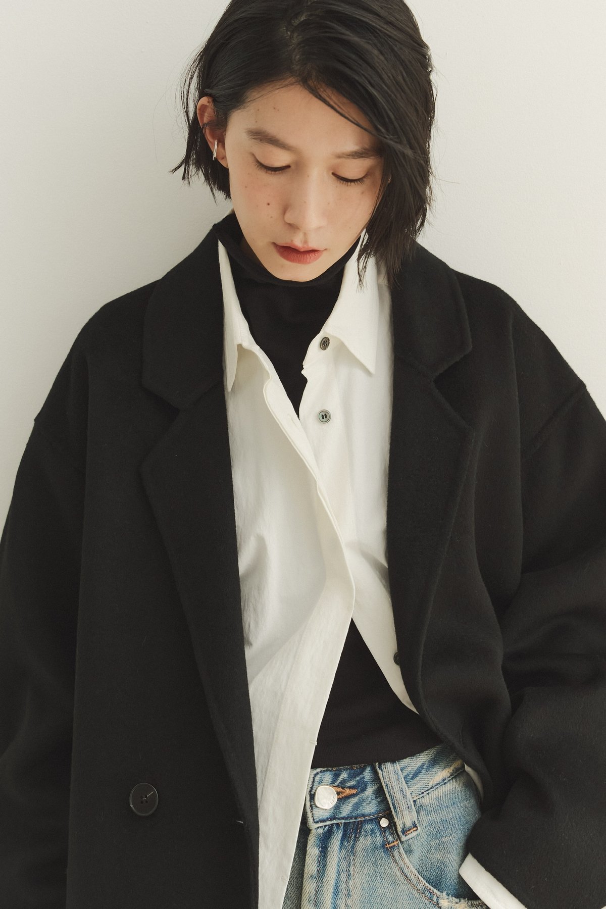 wool double face middle coat/3color | F A S H I wool double face middle coat/3color | F A S H I