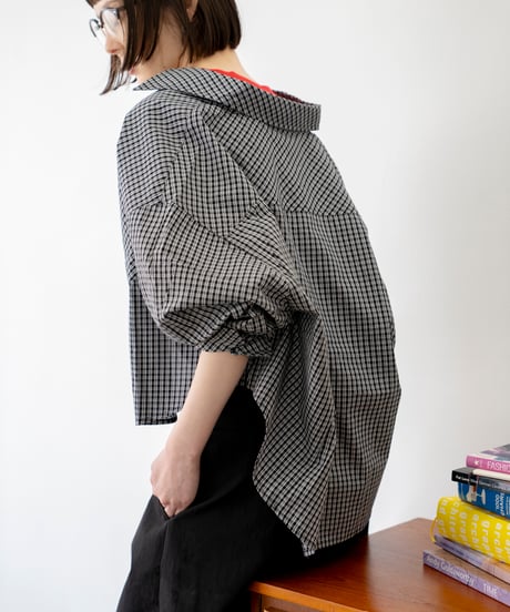 bias pocket check shirts(lightweight)【original color】/2color